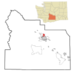 Yakima County Washington Incorporated and Unincorporated areas Selah Highlighted